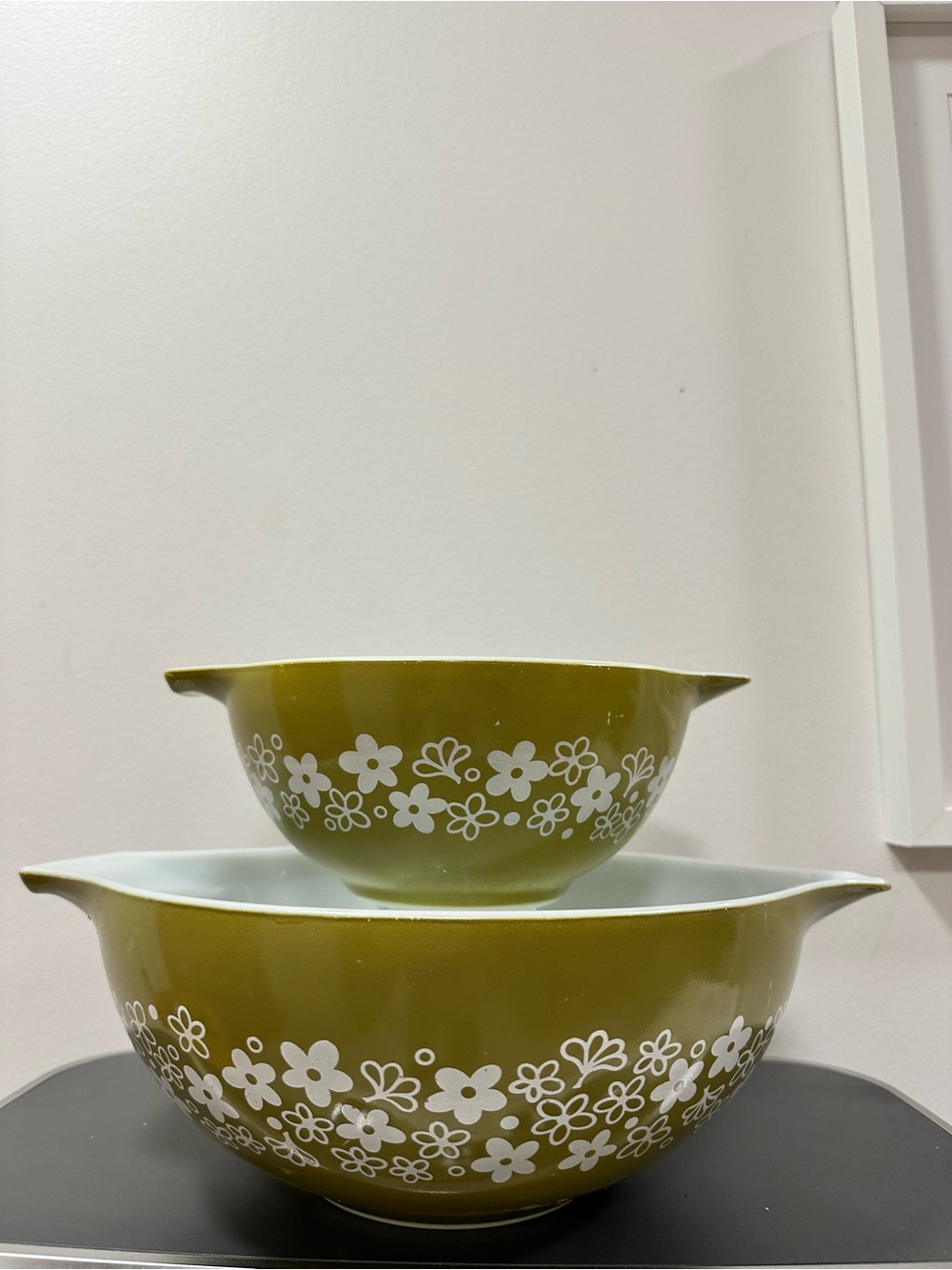 Pyrex mixing bowl in spring blossom